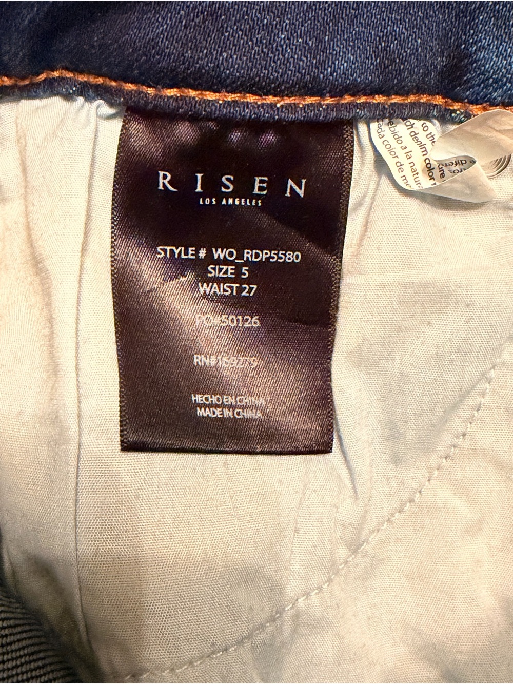Risen High-Rise Straight Leg Women’s Jeans in Dark Blue 5/27 - Picture 6 of 6